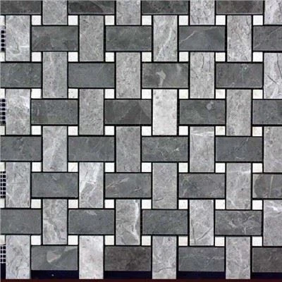 Pisos de mosaico de mármol gris