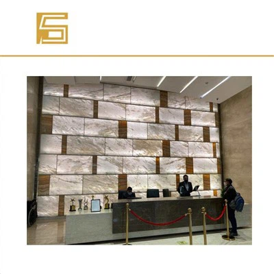 Panel solar de piedra Lumi con luz LED de mármol