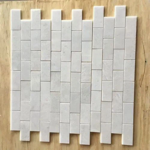 white diamond marble tile