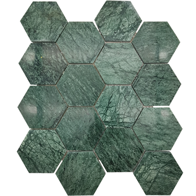 Mosaico de cerámica mixta de arte de mármol verde